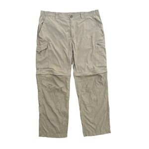 Columbia Men's Beige Omni Shade Convertible Cargo Pants 38x32‎ Hiking Outdoor